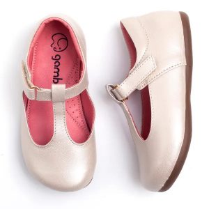 SAPATILHA GAMBO BABY KIDS SALOMÉ GLITTER CREME