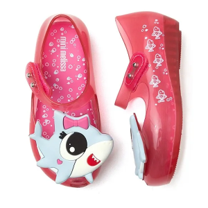 Sapatilha infantil rosa Shark Mini Melissa